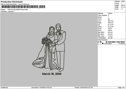 Photoline 0903 Embroidery File 6 sizes