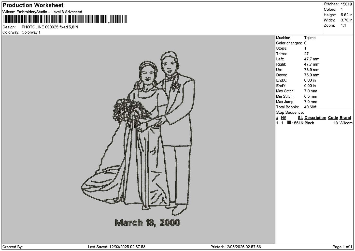 Photoline 0903 Embroidery File 6 sizes