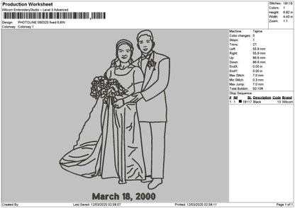 Photoline 0903 Embroidery File 6 sizes