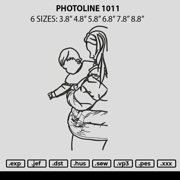 Photoline 1011 Embroidery File 6 sizes