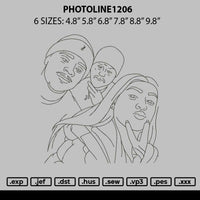 Photoline 1206 Embroidery File 6 sizes
