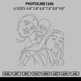 Photoline 1206 Embroidery File 6 sizes