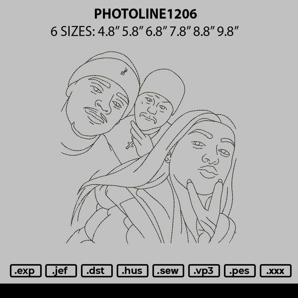 Photoline 1206 Embroidery File 6 sizes