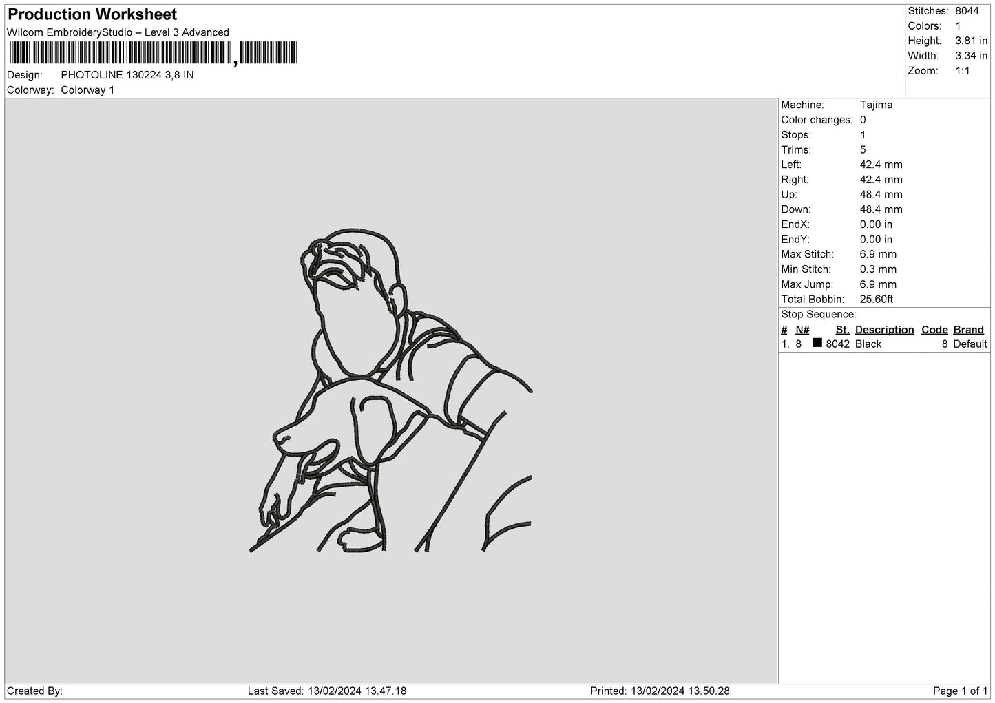 Photoline 1302 Embroidery File 6 sizes