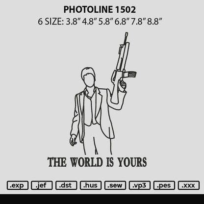 Photoline 1502 Embroidery File 6 sizes