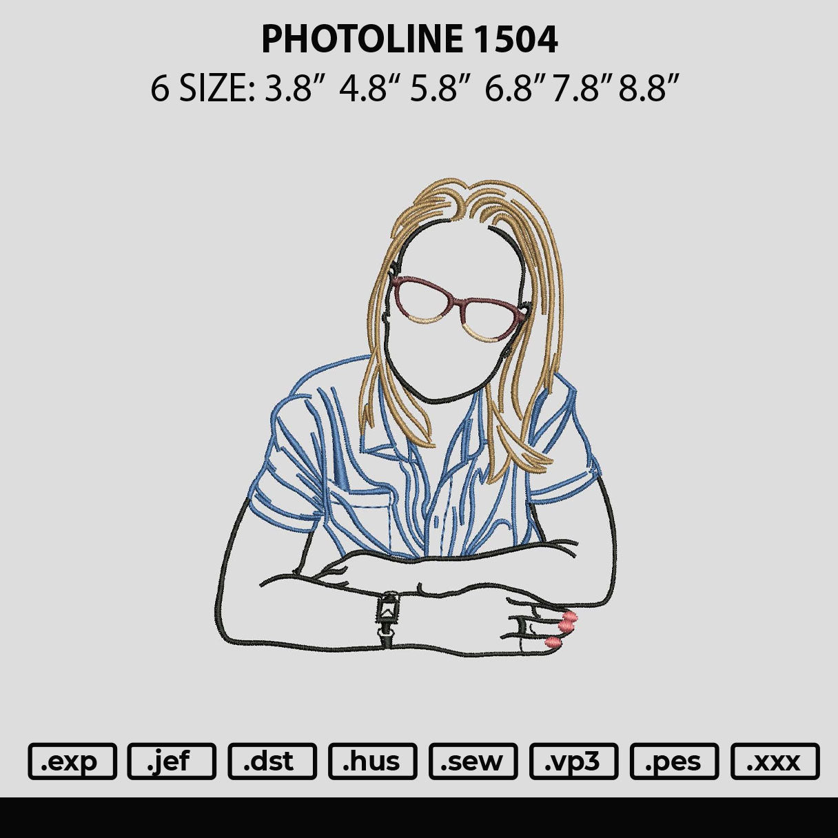 Photoline 1504 Embroidery File 6 sizes