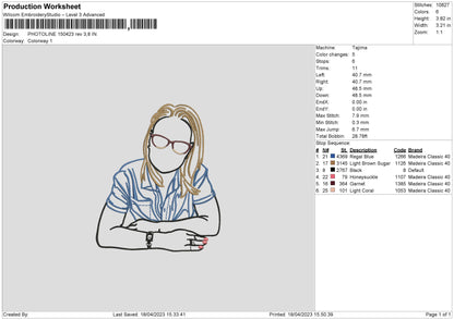 Photoline 1504 Embroidery File 6 sizes