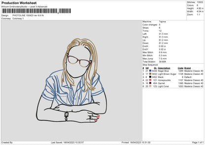 Photoline 1504 Embroidery File 6 sizes