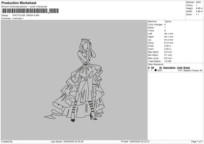 Photoline 1904 Embroidery File 6 sizes