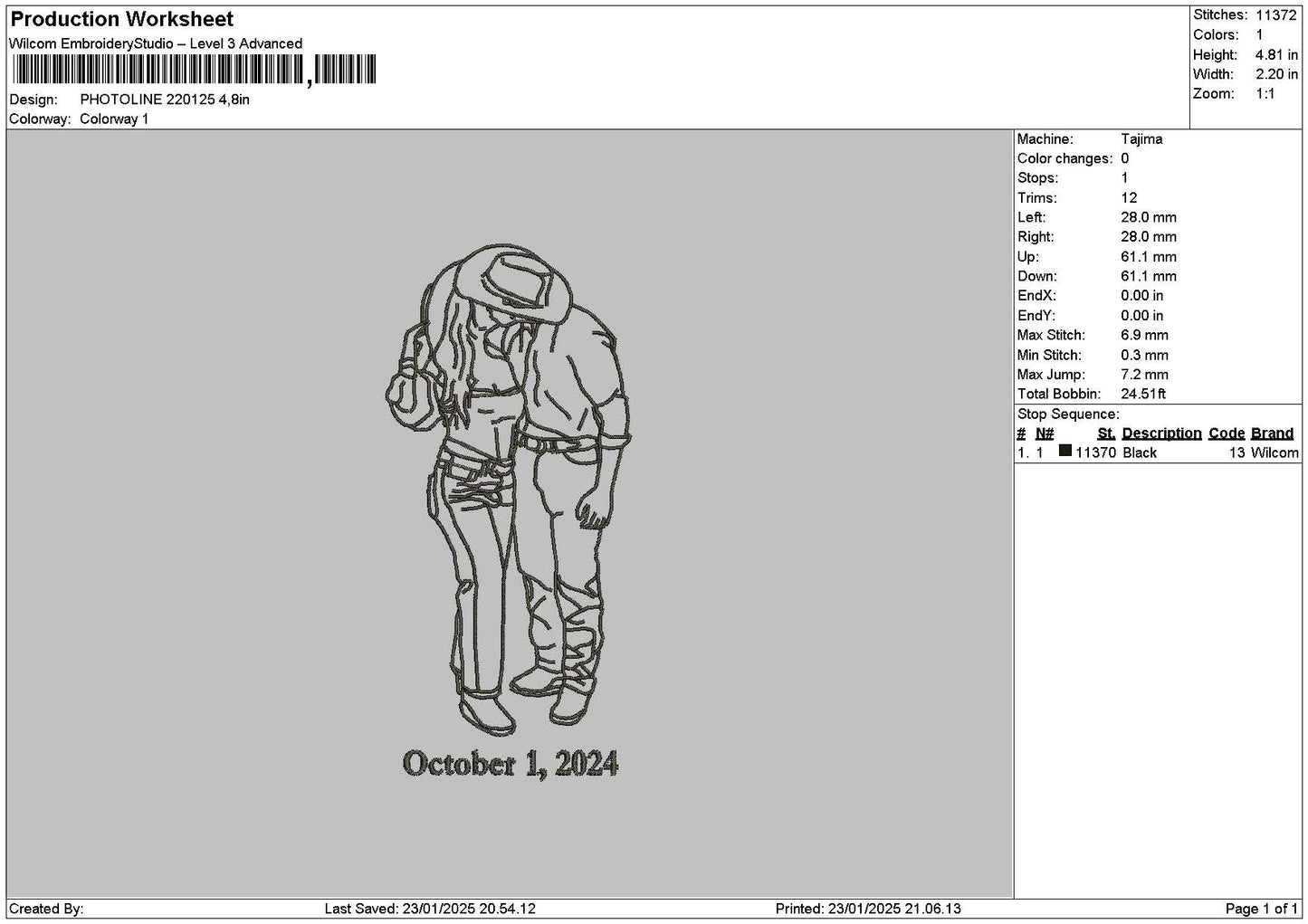 Photoline 2201 Embroidery File 6 sizes