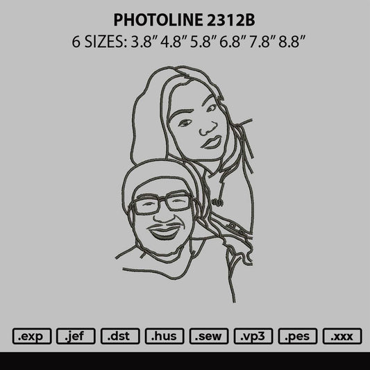 Photoline 2312b Embroidery File 6 sizes