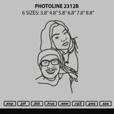 Photoline 2312b Embroidery File 6 sizes