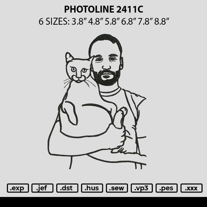 Photoline 2411c Embroidery File 6 sizes