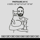 Photoline 2411c Embroidery File 6 sizes