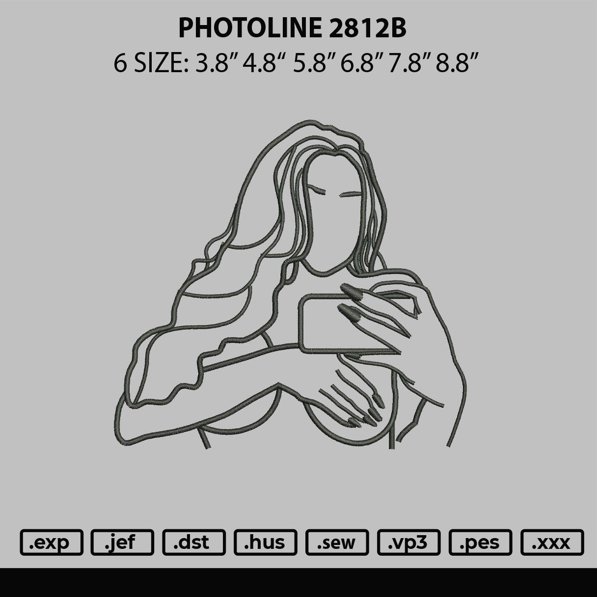 Photolin 2812b Embroidery File 6 sizes