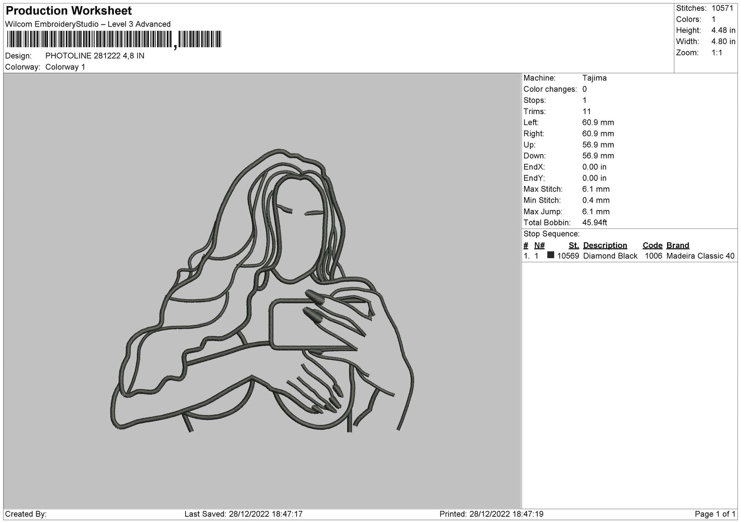 Photolin 2812b Embroidery File 6 sizes