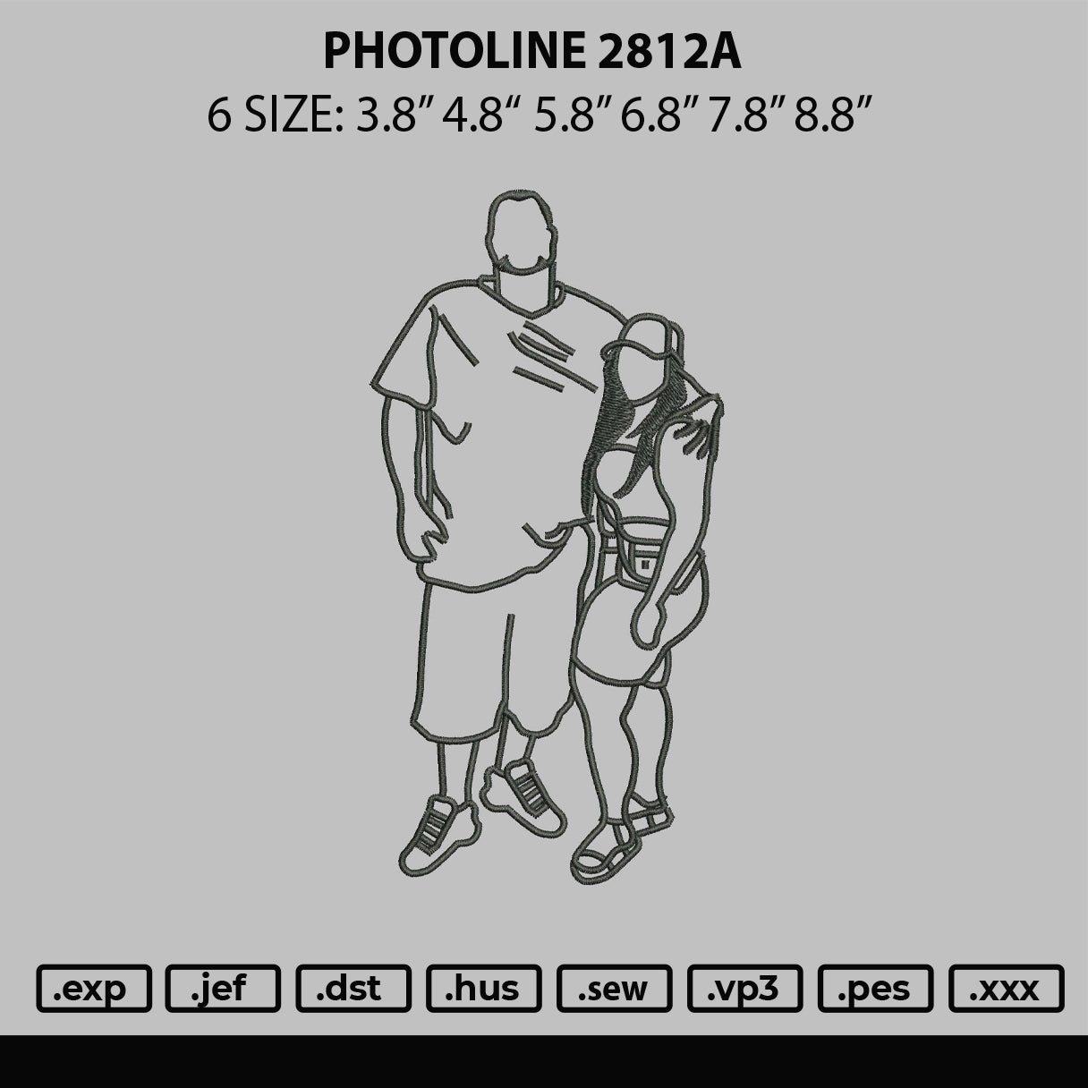 Photoline 2812a Embroidery File 6 sizes