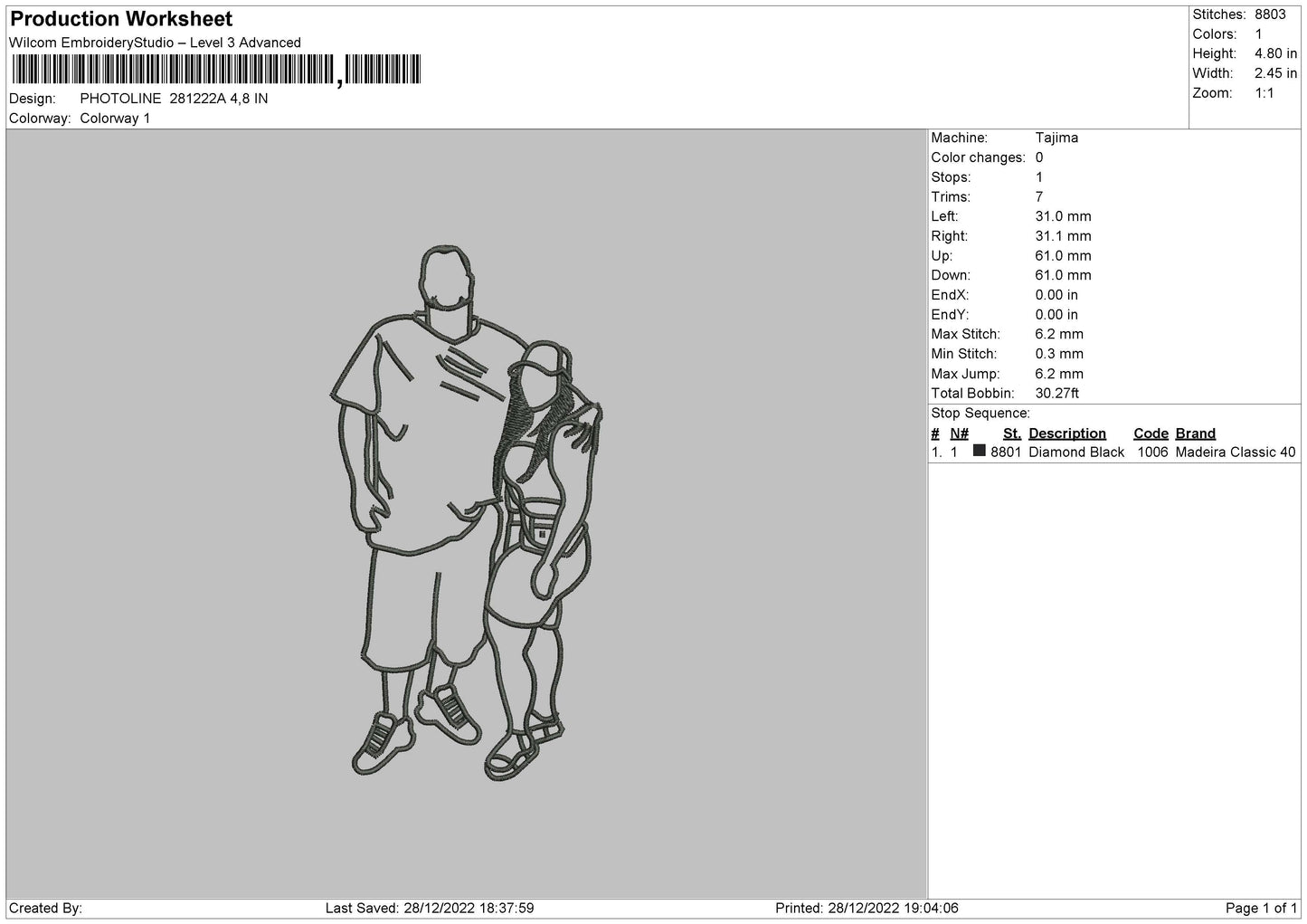 Photoline 2812a Embroidery File 6 sizes