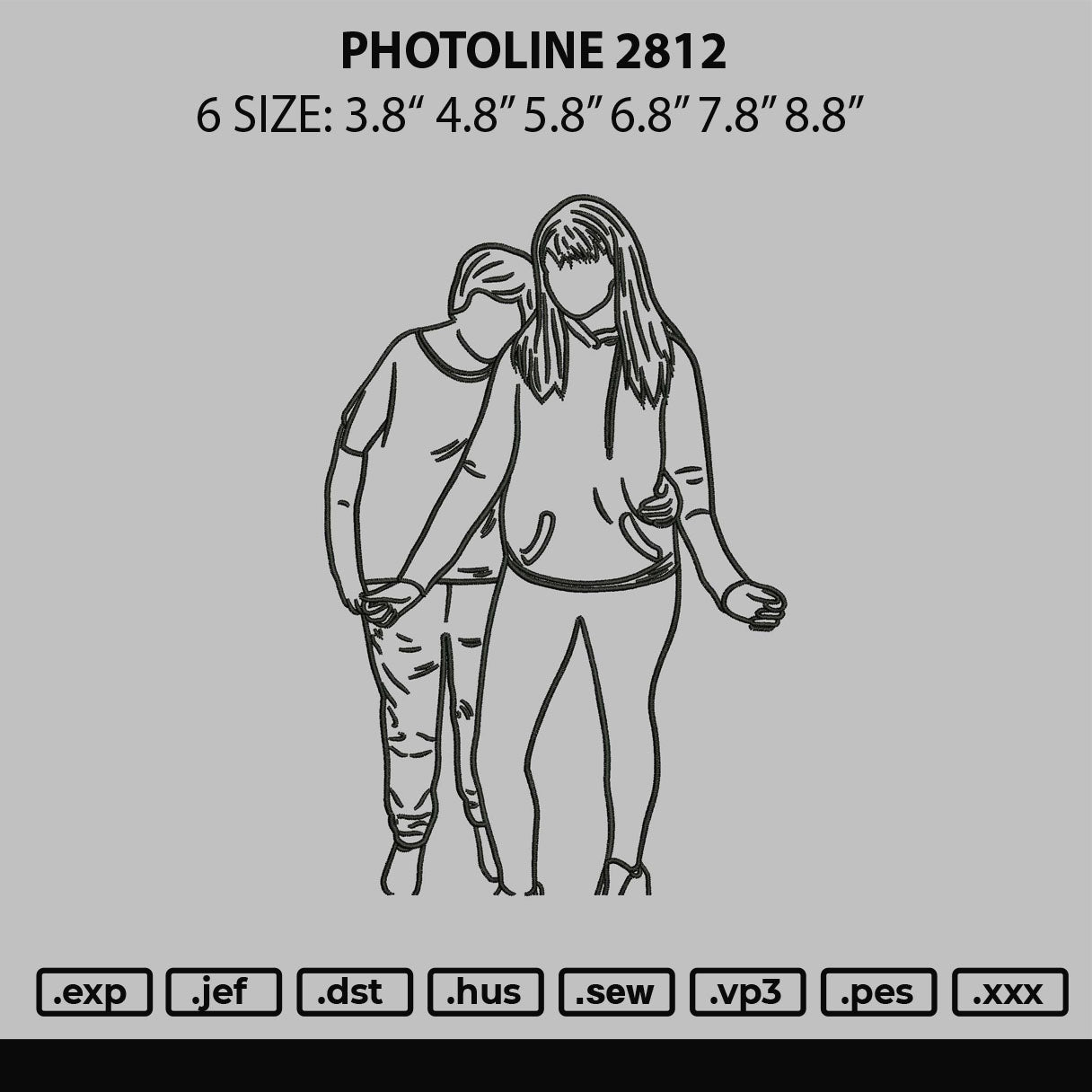 Photoline 2812 Embroidery File 6 sizes