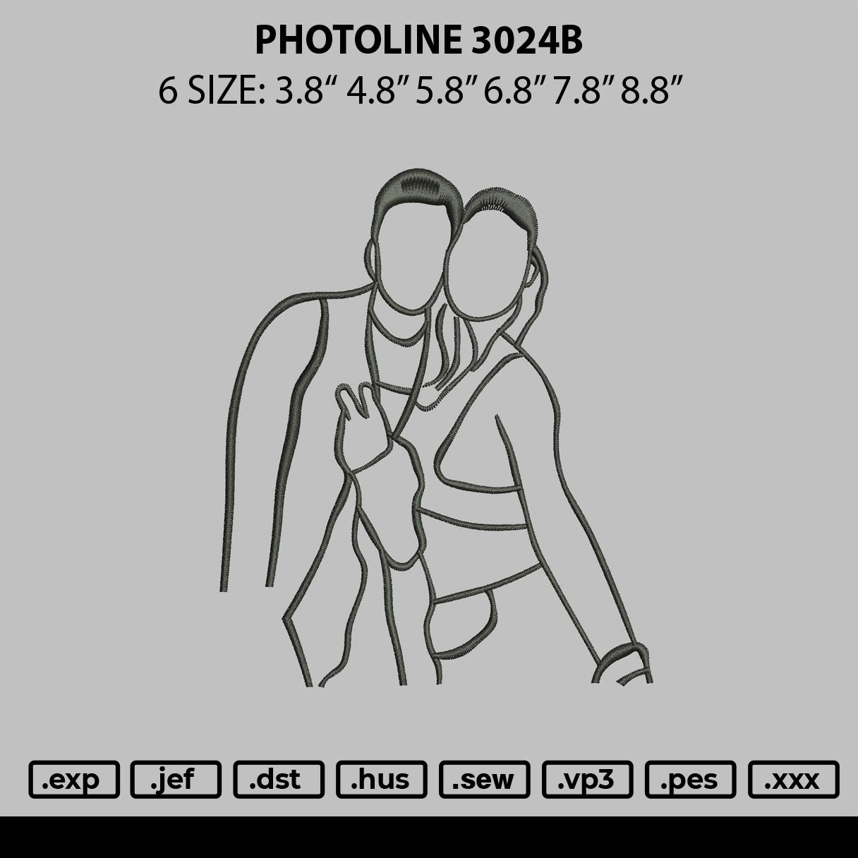 Photoline 3024b Embroidery File 6 sizes