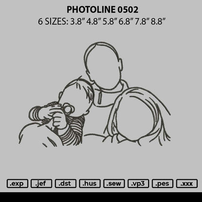 Photoline 0502 Embroidery File 6 sizes
