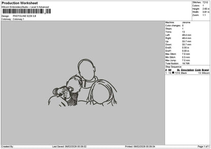 Photoline 0502 Embroidery File 6 sizes