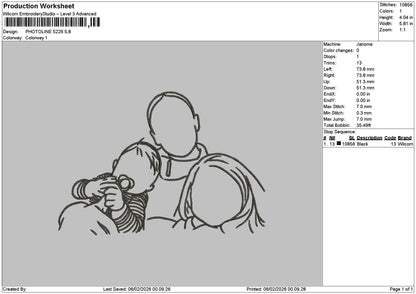 Photoline 0502 Embroidery File 6 sizes