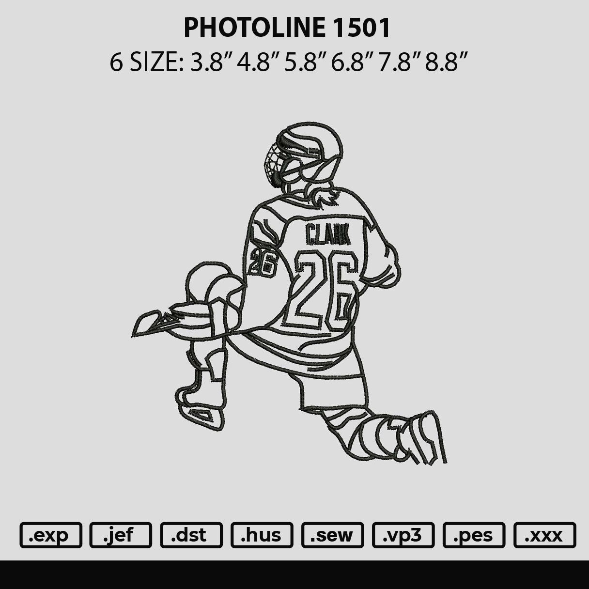 Photoline Embroidery File 6 sizes