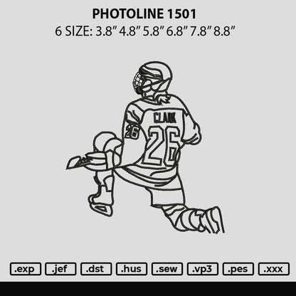 Photoline Embroidery File 6 sizes