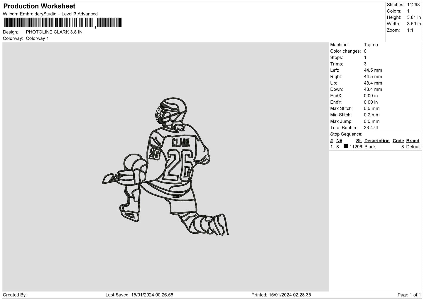 Photoline Embroidery File 6 sizes