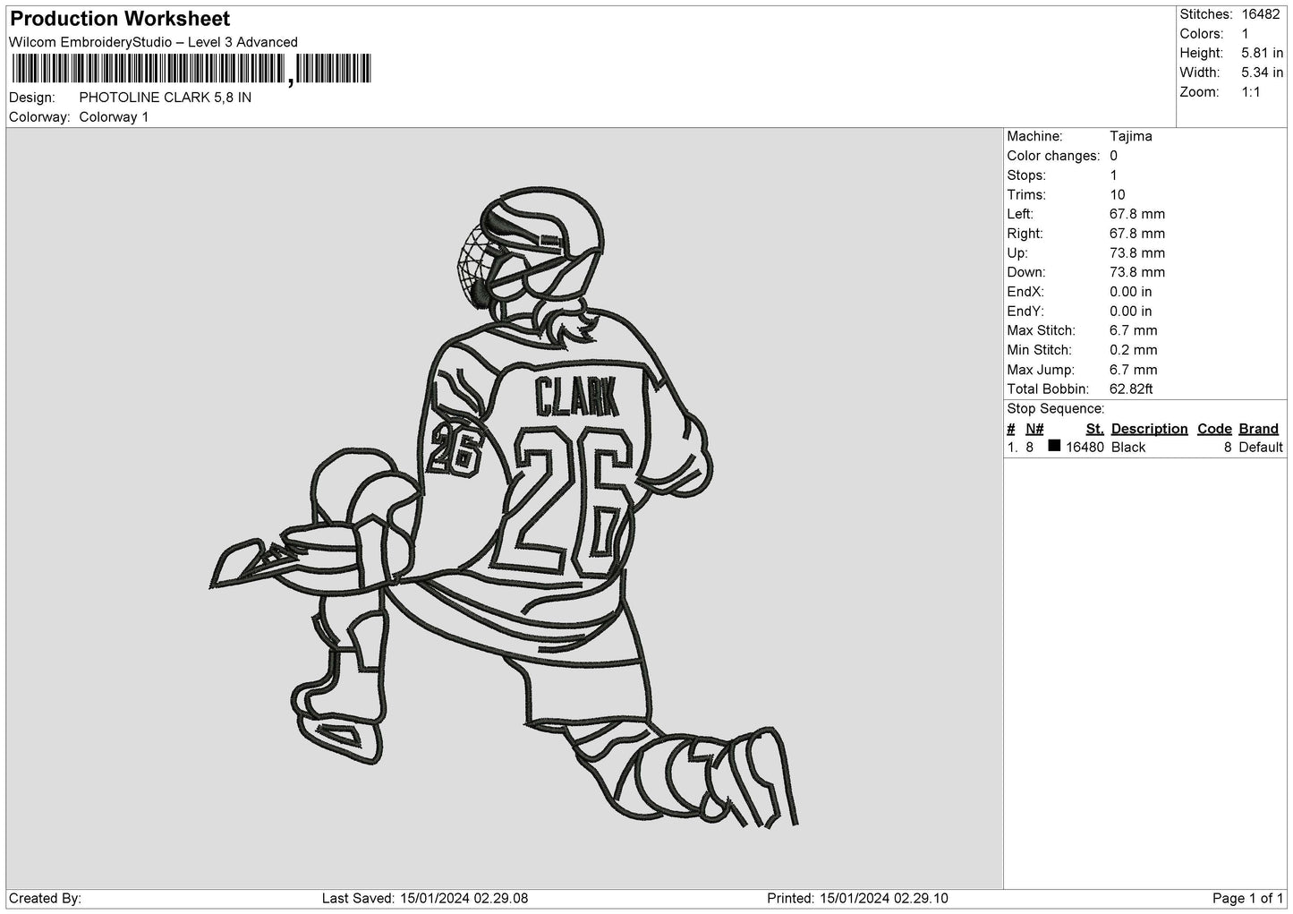 Photoline Embroidery File 6 sizes
