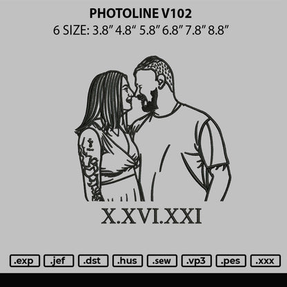 Photoline V102 Embroidery File 6 sizes