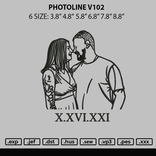 Photoline V102 Embroidery File 6 sizes