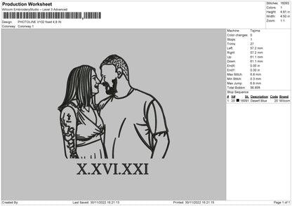 Photoline V102 Embroidery File 6 sizes