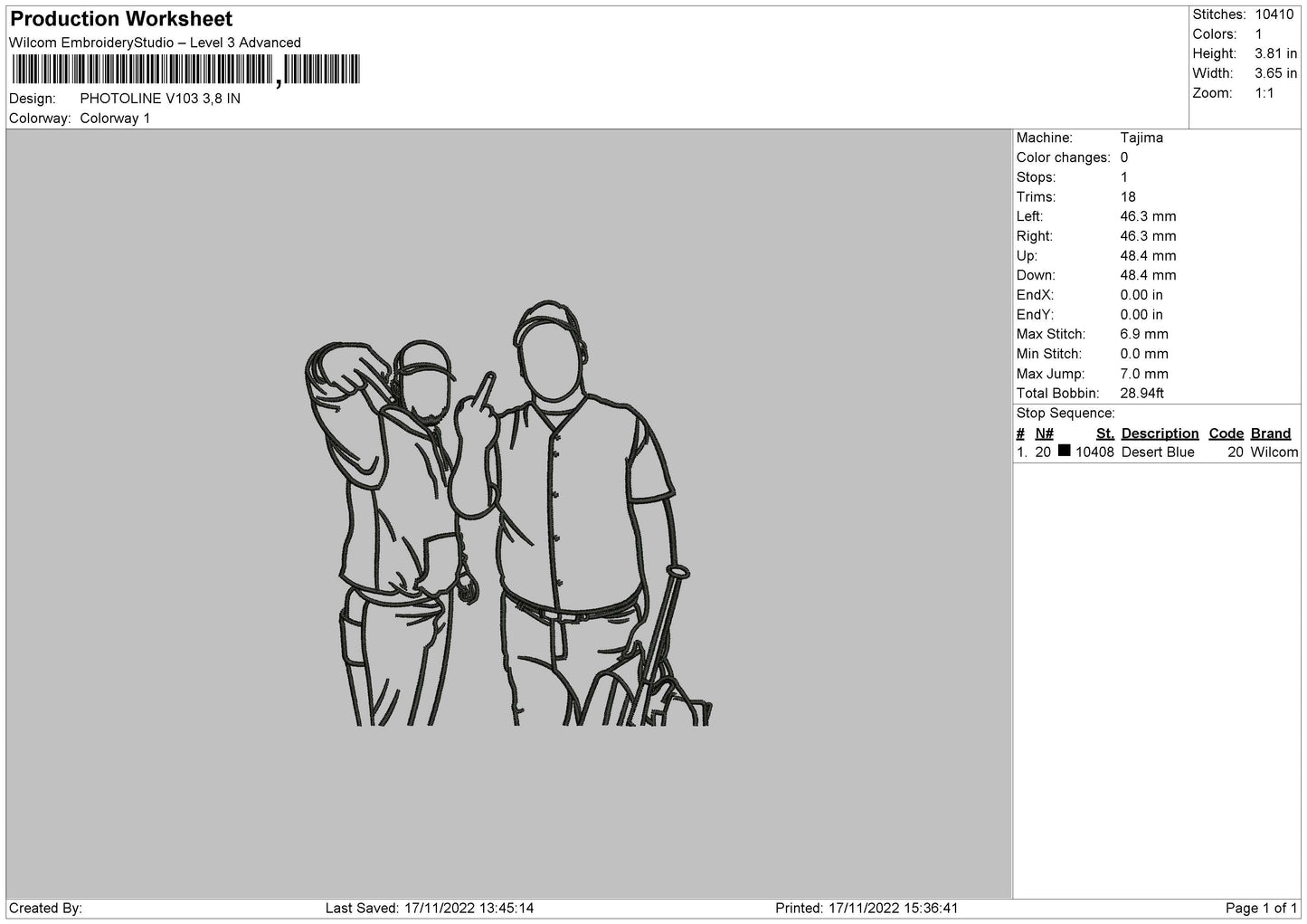 Photoline V103 02 Embroidery File 6 sizes