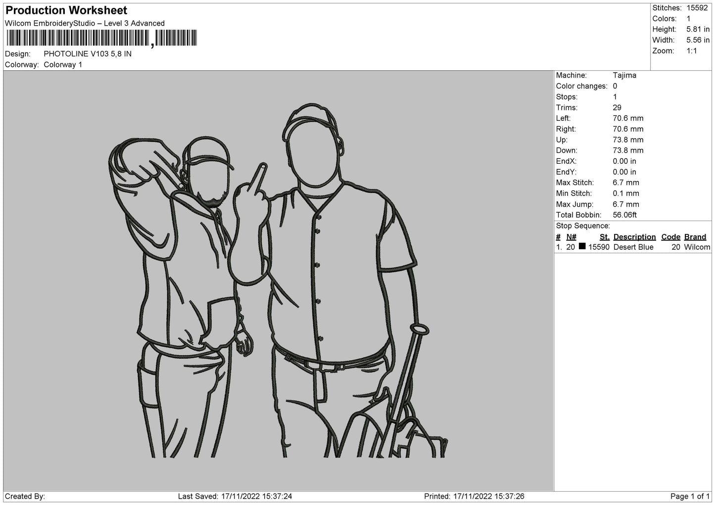 Photoline V103 02 Embroidery File 6 sizes