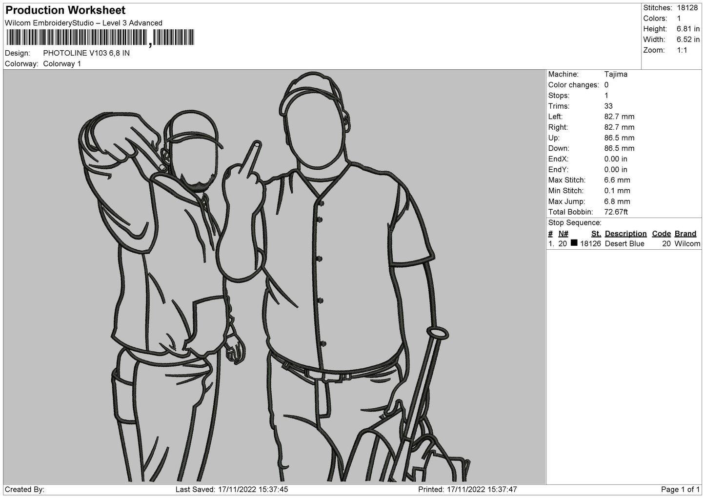 Photoline V103 02 Embroidery File 6 sizes