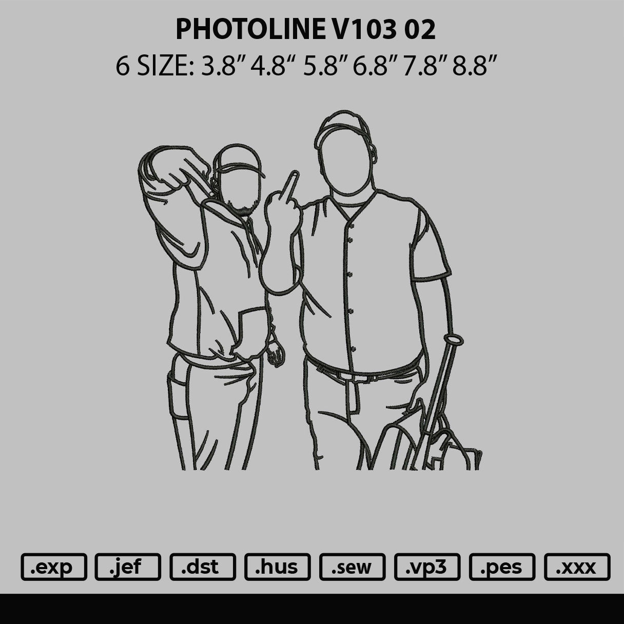 Photoline V103 02 Embroidery File 6 sizes