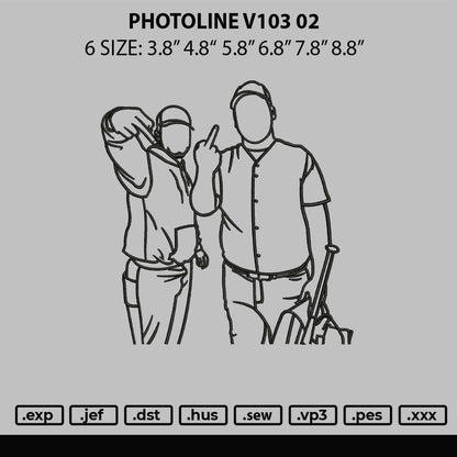 Photoline V103 02 Embroidery File 6 sizes