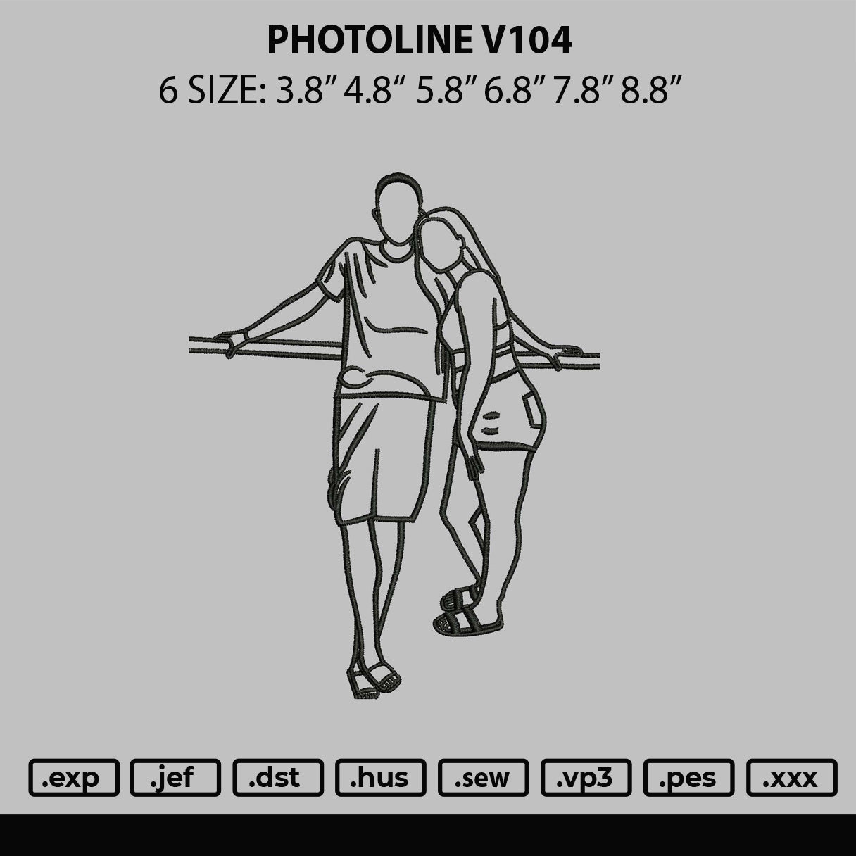 Photoline V104 Embroidery File 6 sizes