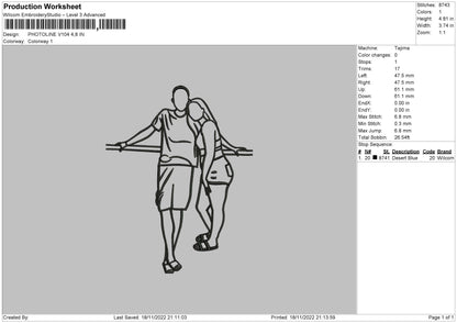 Photoline V104 Embroidery File 6 sizes