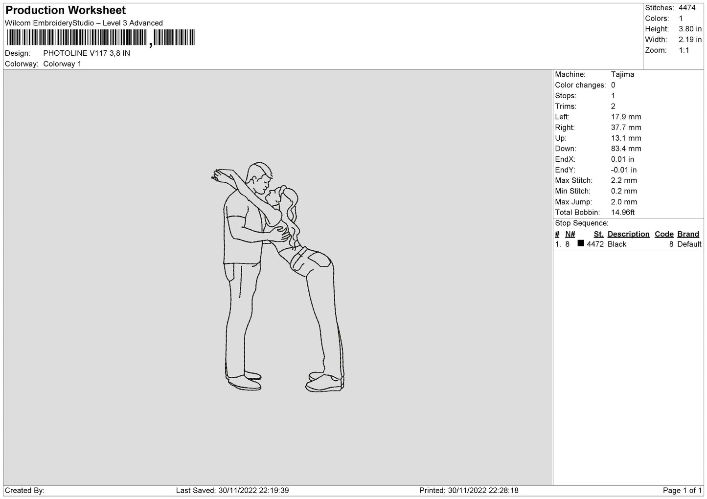 Photoline V117 Embroidery File 6 sizes