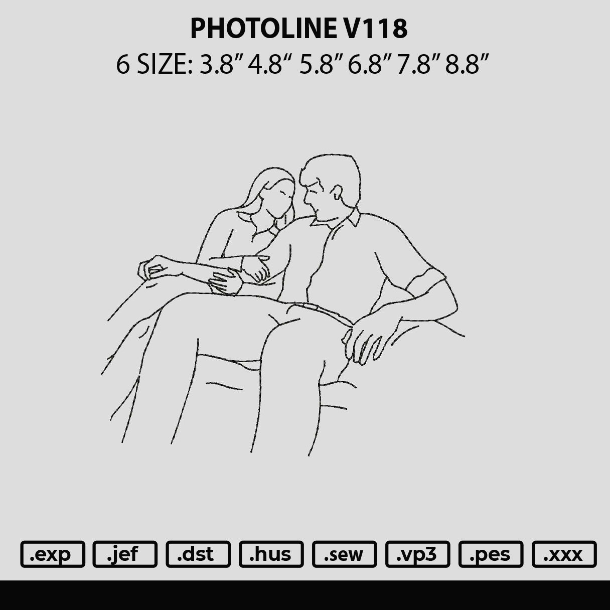 Photoline V118 Embroidery File 6 sizes