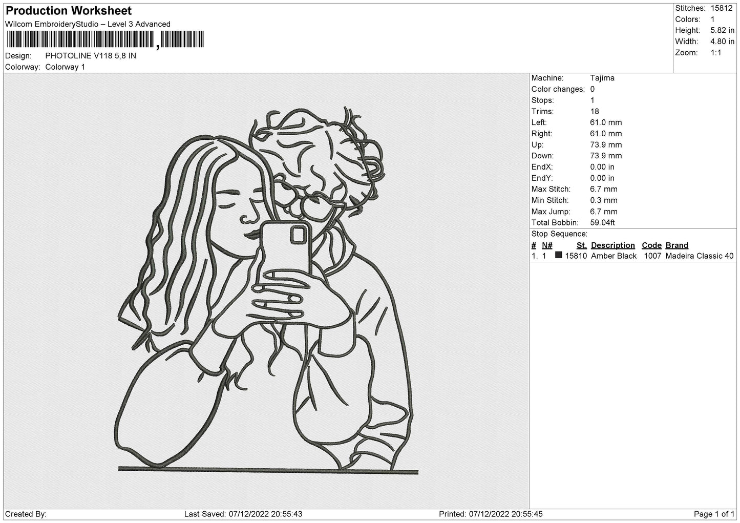 Photoline V118 02 Embroidery File 6 sizes