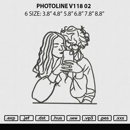 Photoline V118 02 Embroidery File 6 sizes