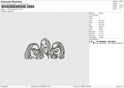 Photoline V121 002 Embroidery File 6 sizes