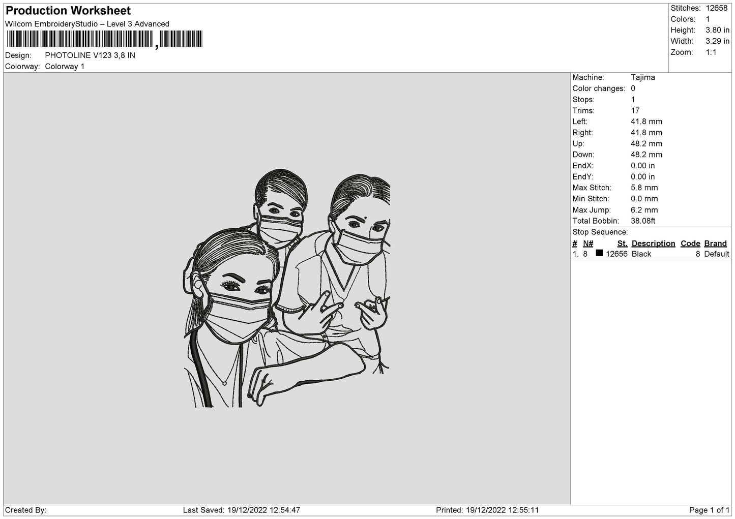 Photoline V123 002 Embroidery File 6 sizes