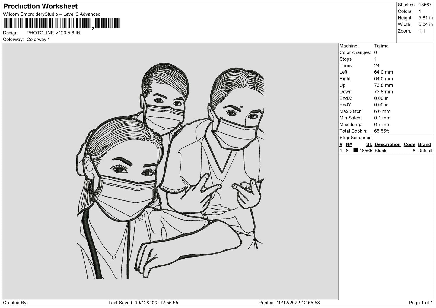 Photoline V123 002 Embroidery File 6 sizes