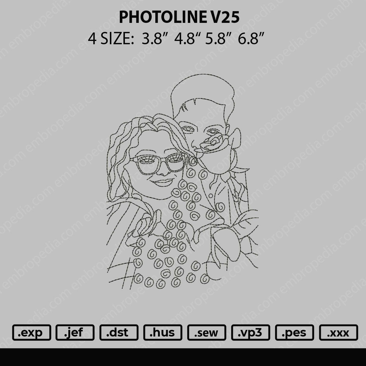 Photoline v25 Embroidery File 4 size