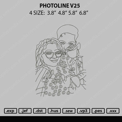Photoline v25 Embroidery File 4 size